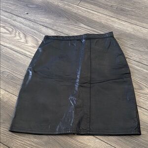 Tannery West Black genuine leather Mini Skirt